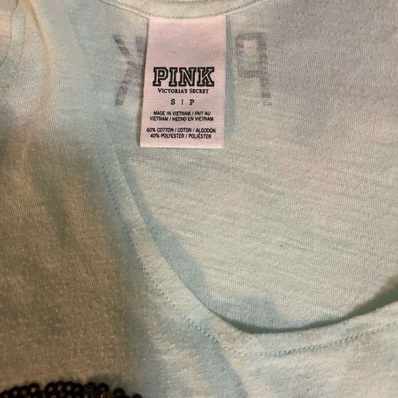 Victoria's Secret Green and Black Sparkly Heart‎ Tank Top - Picture 2 of 4